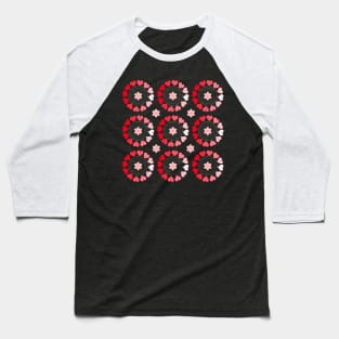 Red hearts pattern Baseball T-Shirt